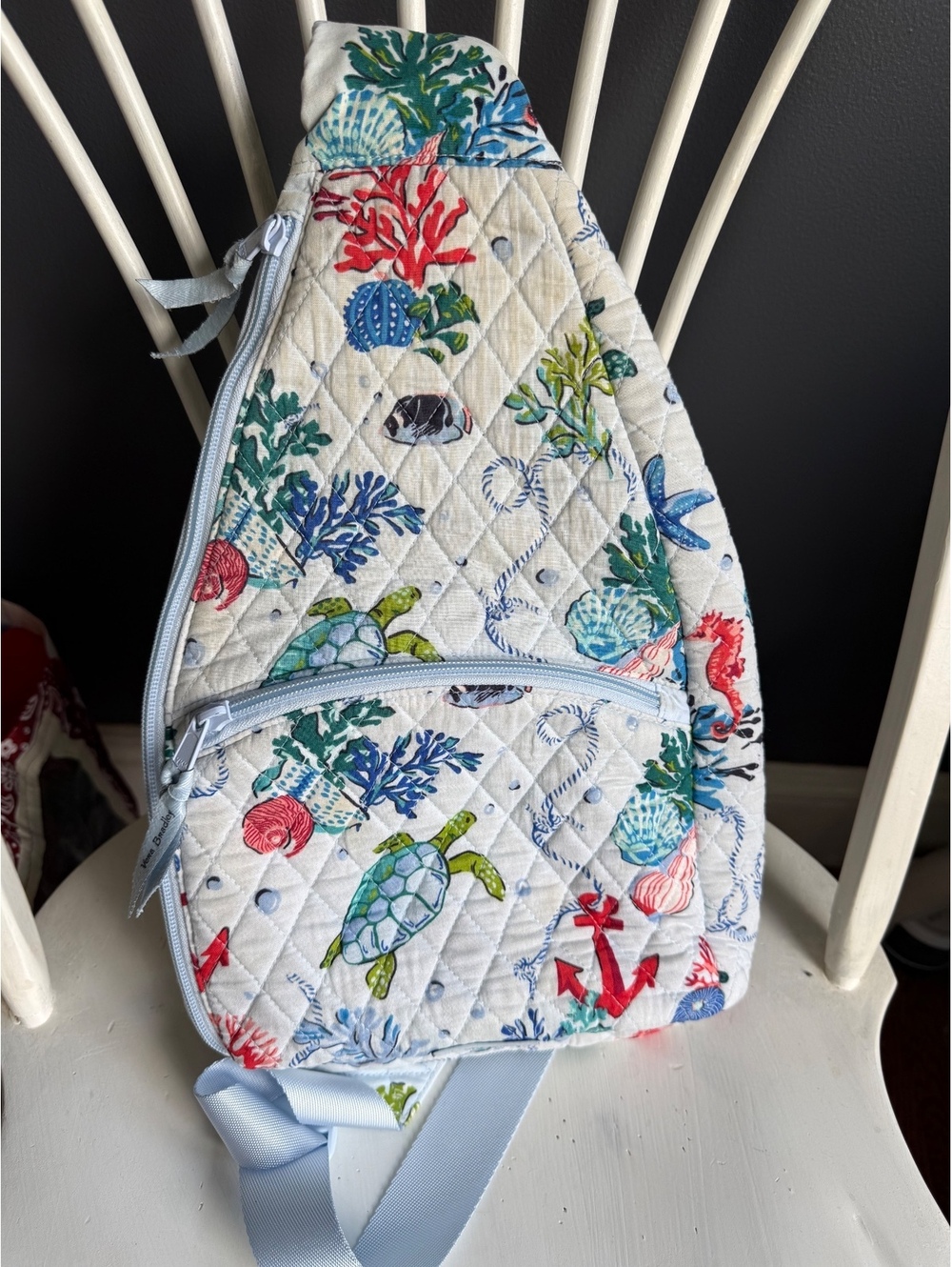 Vera Bradley Quilted Crossbody Sling Bag with Sea Life Print